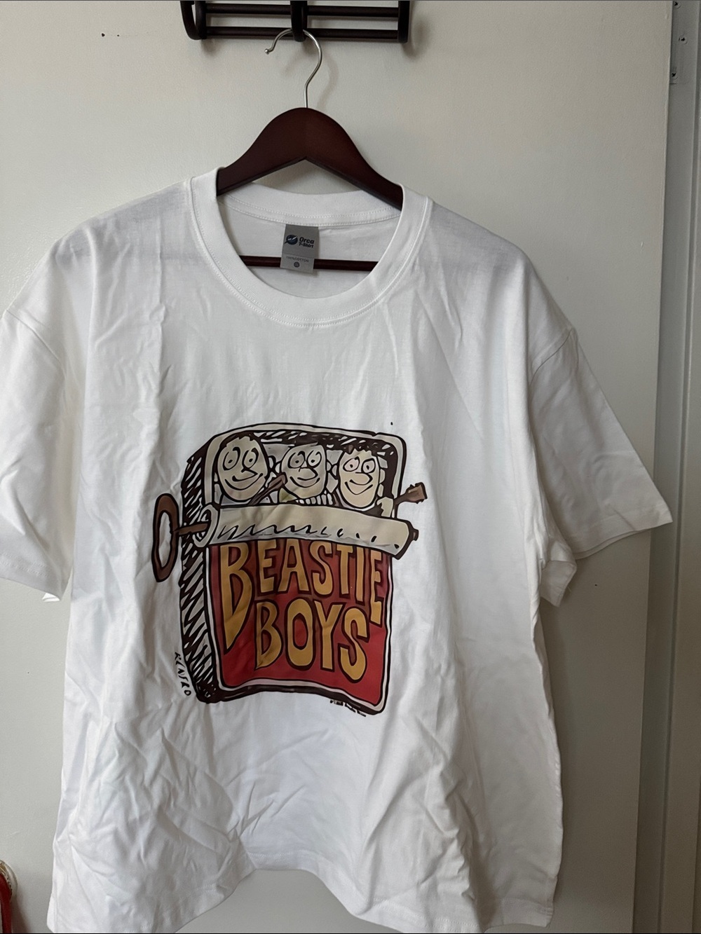 Beastie Boys White Graphic  Short Sleeve Tee